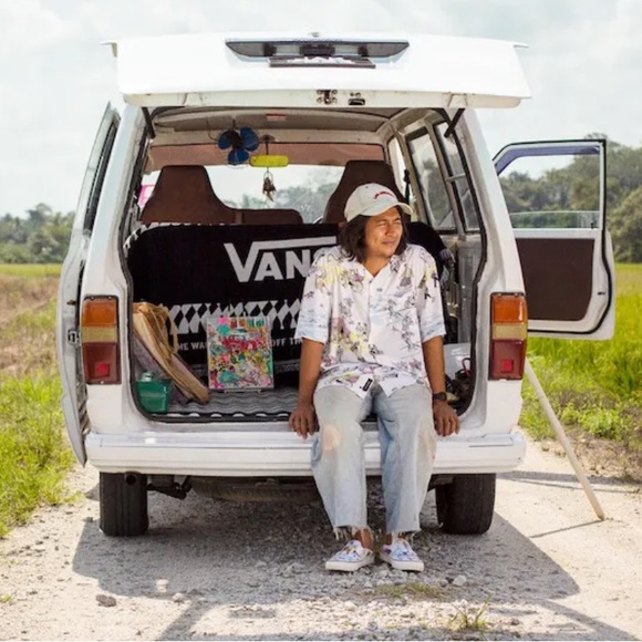 Vans Kide Baharudin Collab Short Sleeved Button Up Shirt Mens XXL made in India - Picture 2 of 7